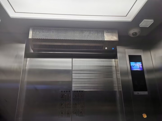 ผ้าม่านอากาศลิฟท์สแตนเลส 80W พร้อมเซ็นเซอร์อัด